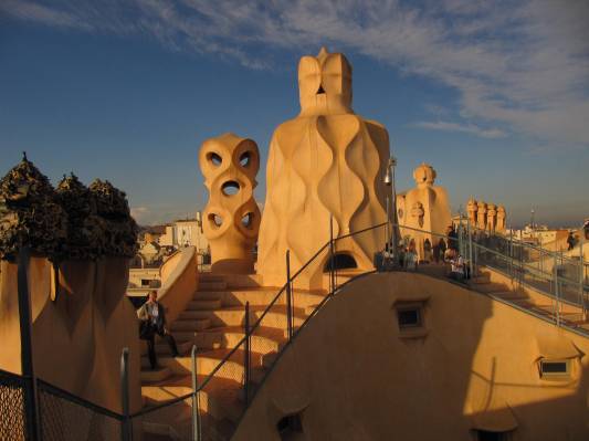 Terasa acoperis Casa Mila Barcelona Gaudi La Pedrera